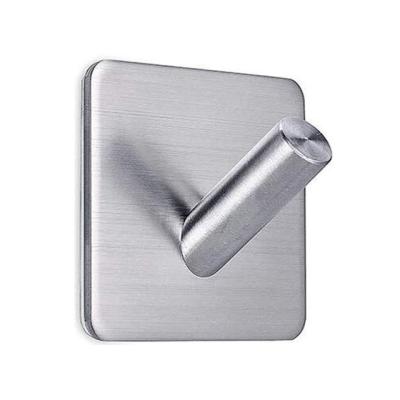 China Sustainable 304 stainless steel brushed self adhesive kichen and bathroom towel robe single hook Te koop