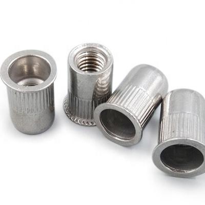 China Stainless Steel M4 Aluminum Flat Head Rivet Nuts to M12 Aluminum Flat Rivet Nuts Head M12 Aluminum Knurled Rivet Nuts for sale