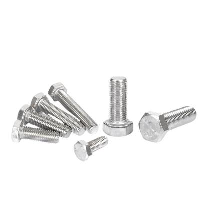 China Stainless Steel Hexagon Bolts Extended DIN933 Hexagon Bolts Full Thread Hex Screws M8-M12 for sale