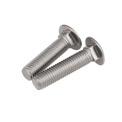 China DIN603 M6M8M10M12 Stainless Steel 304 Stainless Steel Carriage Bolts Half Round Head Square Neck Bolts Rack Screws for sale