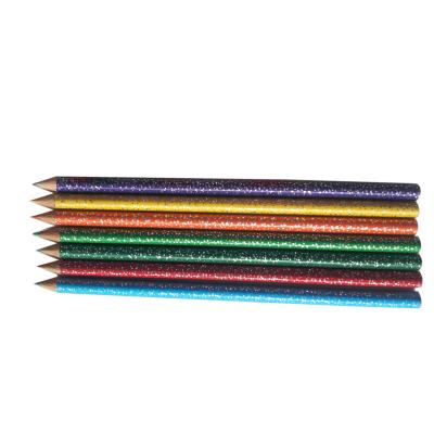 China office & Hot Selling School Pencil Basswood Triangle Painting Glitter Colored Pencil Drawing Set (LL16012) for sale