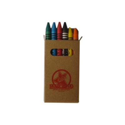 China School Quality EN71-3 Cheaper Normal Standard Different Color 6PCS Painting Wax Crayon Set For Little Kids for sale