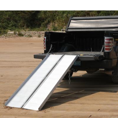 China Outdoor Wheelchair Loading 6 Feet Aluminum Folding Wheelchair Ramp For Pick Ups for sale