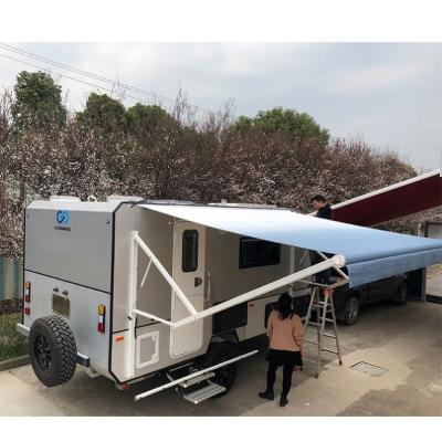 China 100% Waterproof Aluminum Frame Anti-UV And Wind Out RV Sunshade Caravan Tents for sale