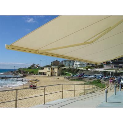 China Polyester Awning Window Semi Retractable Cassette Powered Awning Cassette Tent for sale