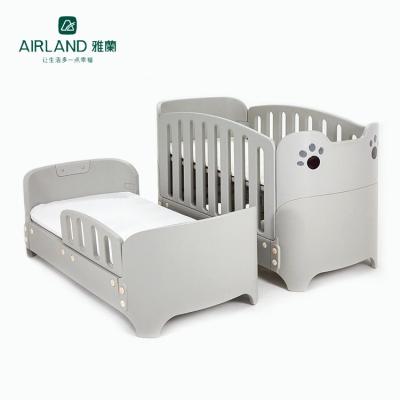 China Durable+adjustable+Mobile Infant Crib Newborn Crib Pakey Safety Fence Guard Rail Furniture Sleeper White Baby Twin Born for sale