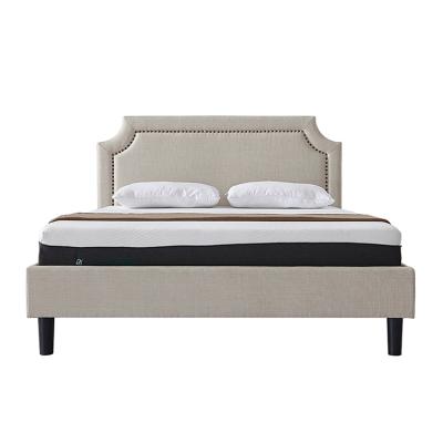 China High quality modern interior polyester fabric villa view bed bedroom furniture large double sleep bed for sale