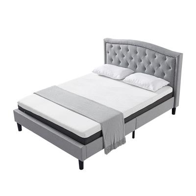 China Modern Hot Selling Single King Queen Size Bed High Density Elastic Pine Fashion Bed Frame Household Sponge Large Double for sale