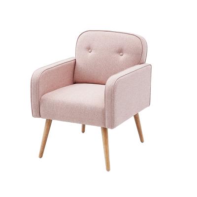 China Latest Appearance Simple And Elegant High Density Resilient Sponge Wooden Dining Chair Leisure Lounge Arm Sofa Chair for sale