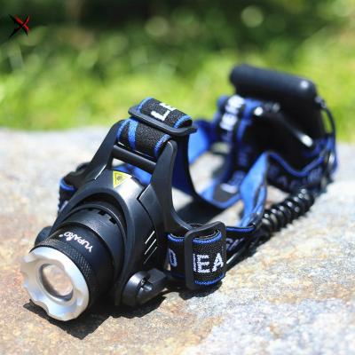 China Convenient XM-L T6 LED Headlight Zoom Focus High Bright Headlamp Zoomable Adjust Waterproof Outdoor Camping Lantern Led Headlight for sale