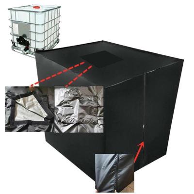 China Modern Water Tank Cover Device 1000 Liter Oxford Sunscreen Cover IBC Container Waterproof And Dustproof 420D Fabric for sale