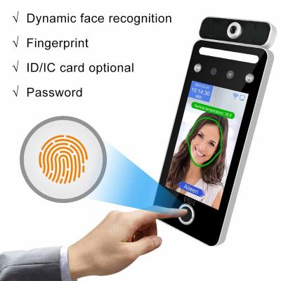 China RESET Dynamic Temperature Web Based Camera WIFI Face Reader Fingerprint Card Smart Access Control System for sale