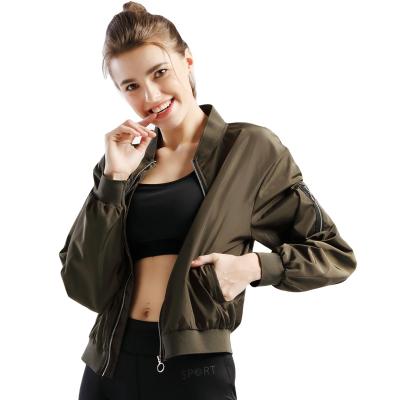 China Breathable Factory Wholesale Custom Logo Originally Forest Green Bomber Gear Embroidery Anorak Jacket For Women for sale