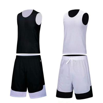 China Breathable Factory Wholesale Custom Made Good Quality Sublimation Printed Basketball Set Reversible Basketball Uniform For Men for sale