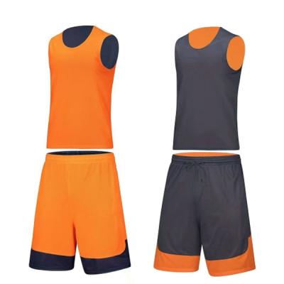 China Factory wholesales custom made good quality sublimation printed basketball set reversible basketball uniform for men for sale