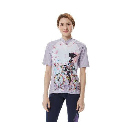 China High Quality Cycling Jersey Women's Cycling Road Wear Breathable Casual Short Sleeve Shirt Bicycle Cycling Wear for sale