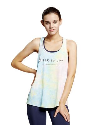 China New RTS Design Art Supplies Tie Dye Moisture Breathable Wick Tank Europe USA Fitness Knitted Tank Tops Women for sale