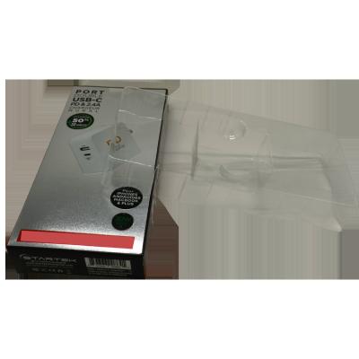 China Recyclable Custom Design White Paper Left Dual USB Charge Full Color Printing Packaging Paper Box for sale