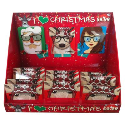 China Manufacturer Direct Recyclable Cartoon Display Stand Box Cardboard Christmas Cardboard Box for sale