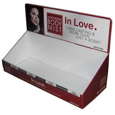 China Recyclable Custom Cosmetic Body In Love PDQ Folding Pocket Display Box In CDR Cosmetic Boxes Cardboard for sale