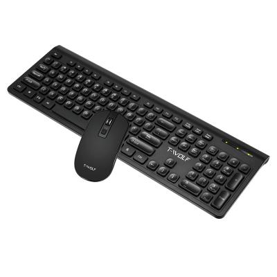 China Ultra-thin 104 Key Mini Waterproof Normal Desktop Work Keyboard and Mouse Wireless Combo Set for Business Premises Personal Computer Set or for sale