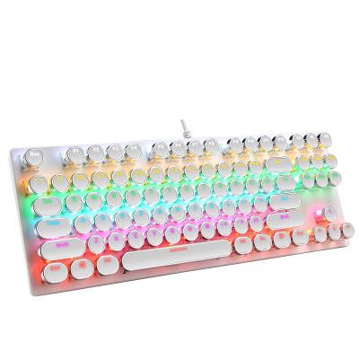 China Hot Sale T18 Mechanical Optical Gaming Keyboard Gaming Keyboard 87keys RGB RGB Punk Light Colorful For Gamer Highest Quality for sale