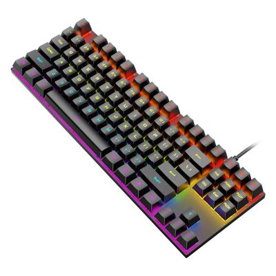 China TWOLF T18 Mechanical Optical Gaming Keyboard 87keys RGB RGB Light For Wired Keyboard By Laptop Computer Accessories for sale