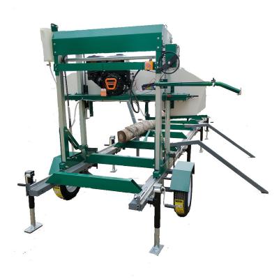 China Horizontal Style Wood Processing Horizontal Band Sawmill With Engine And E-start Band Sawmill Diesel Portable Sawmill for sale