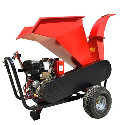 China Towable ox diesel hydraulic trusses machine skid twig shredder wood chipper truck on sale for sale