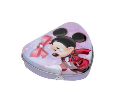 China Gift & Small Craft Heart Shaped Metal Hinged Lid Tin Box for sale