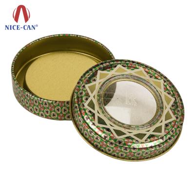 China Recycled Materials Nice-can Clear Metal PVC Small 25gr Tin Box Container Tin Box Special Tin Box Saffron Saffron Tin Window For Saffron for sale