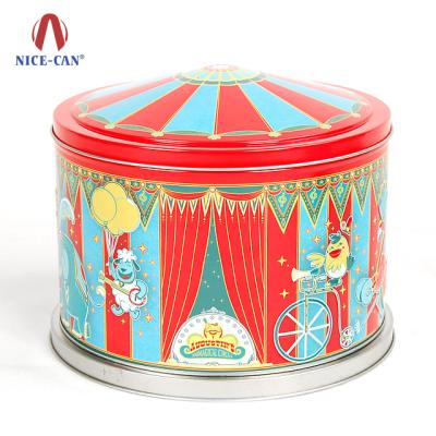 China Carousel Musical Nice-can Custom Music Tin Can Wholesale Cheap Sale VCD DVD Round Metal Tin Box Musical For Packaging for sale