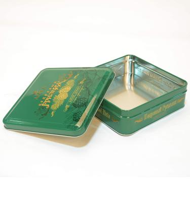 China Recyclable Airtight Pretty Square Custom Tin Gift Box Maker Cake Tin Box for sale