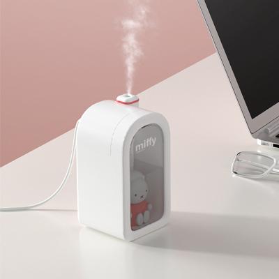 China 380mL Enlarge Water Tank Rechargeable Air Humidifier Essential Oil Diffuser Filter Cute Personal Creative Personal Mist USB Space Air Humidifier Mini for sale