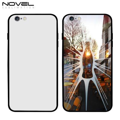 China Custom Blank Shockproof Luxury Wireless Charging Tempered Glass Sublimation Phone Case For Iphone 6/6s for sale