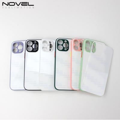 China 2d Customized Blank TPU Shockproof Color Sublimation Tempered Glass Phone Case Cover For Iphone 13 Series for sale