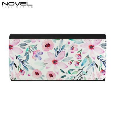 China No PU Sublimation Leather Women Custom Printing Long Wallets With Credit Card Holder for sale