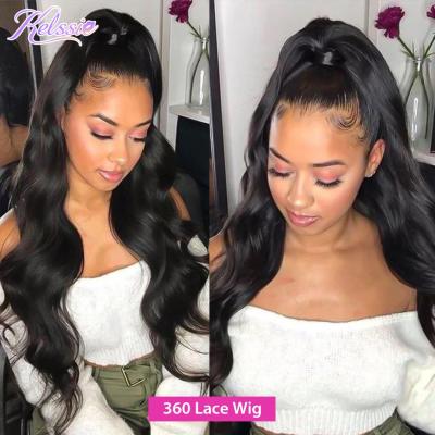 China Top Quality Body Wave Indian Pre Pluck Hd Lace Frontal Wig, Raw Virgin Cuticle Aligned Hair Wigs, Glueless 360 5x5 Hd Lace Headband Wig for sale