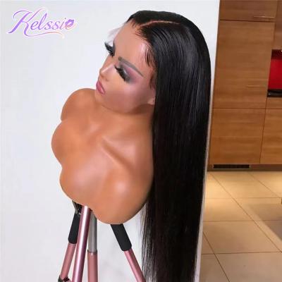 China Silky Straight Lace Front Wigs Water Wave, Best Vergin Glulesse Hair Wig, Pluked Wave Human Hair Pre Cuticle Aligned Full Lace Hair Wig for sale