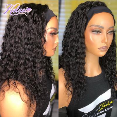 China Deep Wave Deep Wave Hair Band Wig, 10a Grade 100% Brazilian Hair Band Wig, Cuticle Aligned Virgin Hair Band Wig for sale