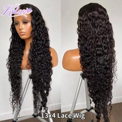 China Deep Wave Natural Loose Wave Human Hair Lacefront Wig, Peruvian Lace Front Virgin Human Hair Wig, Raw Indian Virgin Hair Cuticle Aligned Wig for sale