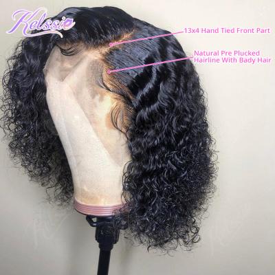 China Wholesale Cheap Bob Curly Lace Front Wig, Brazilian CW Bob Lace Wig, 180 200 Density Pre Plucked Hd Full Lace Wig for sale