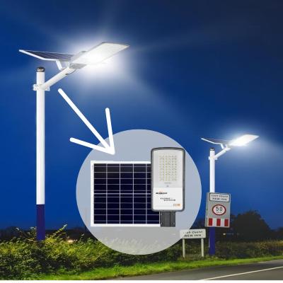 China Customized Outdoor Lighting Energy Saving Waterproof IP65 Color 5V/50W/60W All In One Integrated Led Solar Street Light for sale