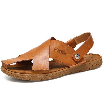 China Anti-Smell New British Style Leather Light And Comfortable Air Casual Beach Sandals for sale