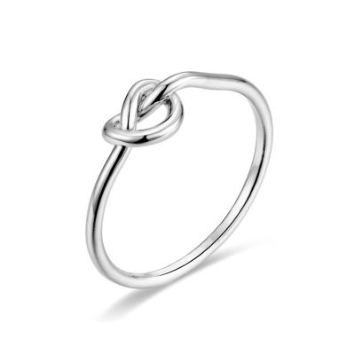 China 2021 FASHIONABLE European and American Simple Fashion Hot Selling Creative Love Knot Ring S925 Sterling Silver Ring can be customized and wh for sale