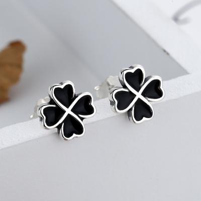 China TRENDY Sterling Silver Clover Earrings for sale