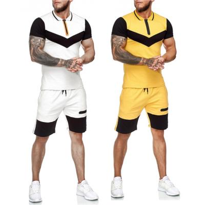 China Wholesale Custom Casual Men's Shorts Set Summer Shorts Sleeve Sport QUICK DRY Wear Two Piece Set for sale