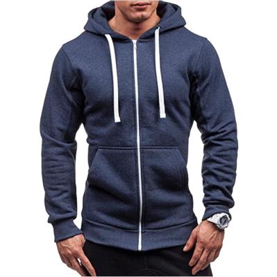 China Wholesale custom high quality gym cotton hoodie men Anti-wrinkle 2021 fitness casual 100% zipper hoodies sports for sale