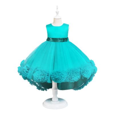 China Best New Design Princess Dress Breathable Round Neck Girl Dress Sleeveless Dress For Kids for sale