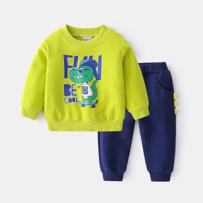 China Latest Design Winter Kids Plain Color Casual Long Sleeve Hooded Boy Clothing Sets for sale